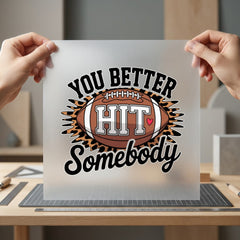You Better Hit Somebody Retro Fitness Ready to Press DTF Transfer for Dtf