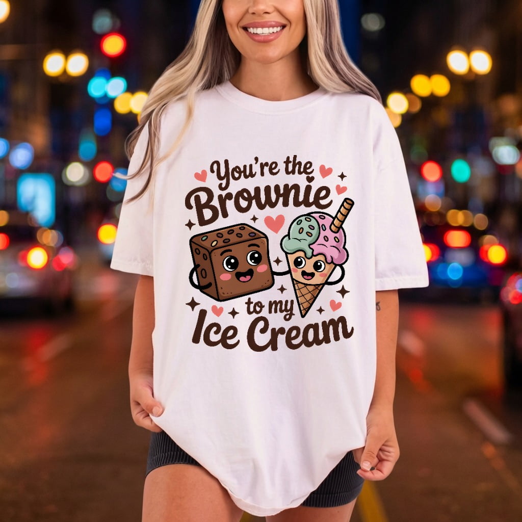 You Brownie Ice Cream Valentine Ready to Press DTF Transfer for Dtf