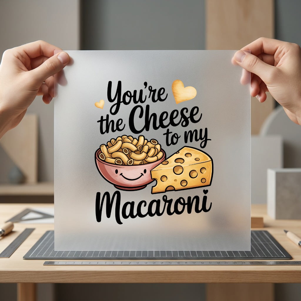 You Cheese Macaroni Food Valentine Funny Ready to Press DTF Transfer for Dtf
