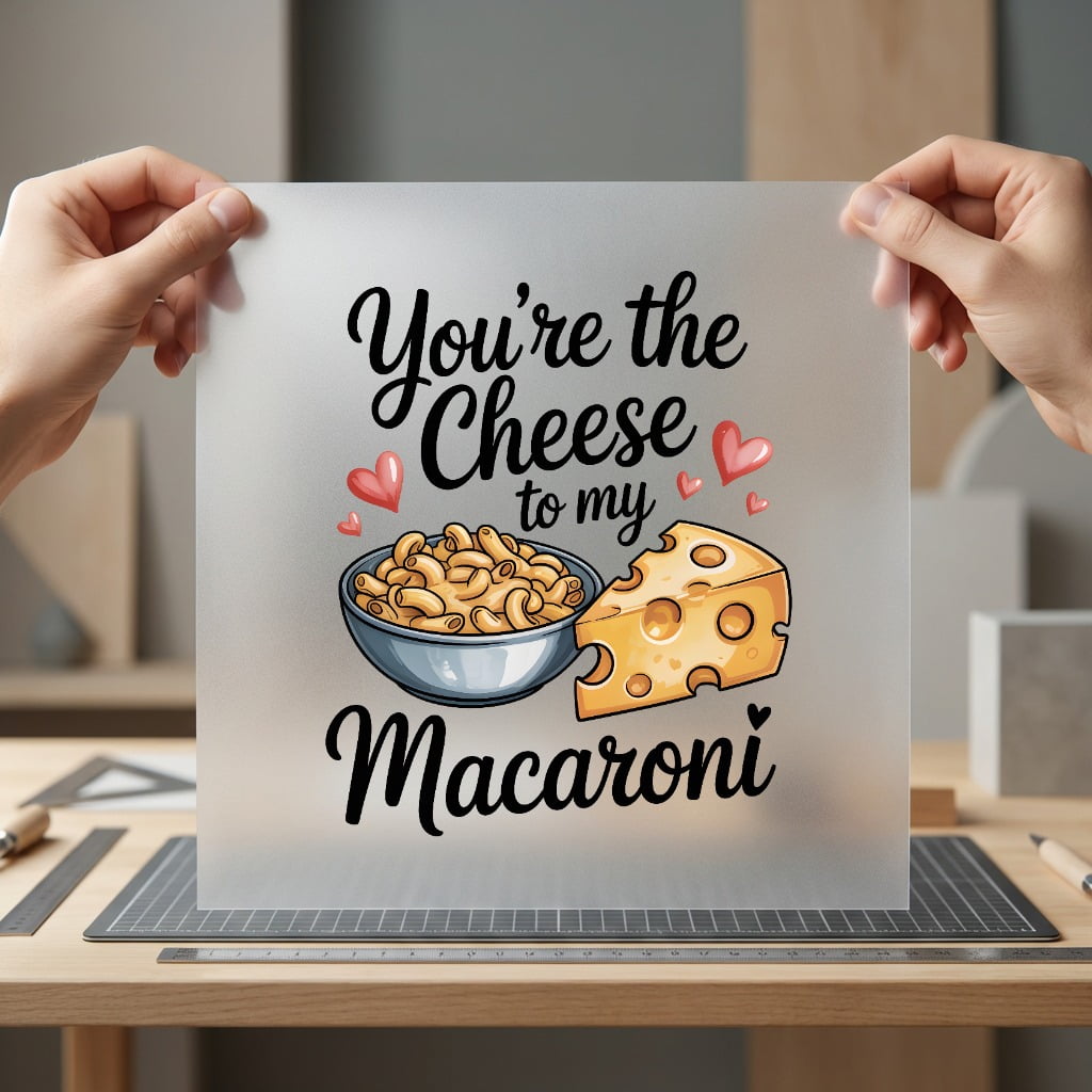 You Cheese Macaroni Love Valentine Funny Ready to Press DTF Transfer for Dtf