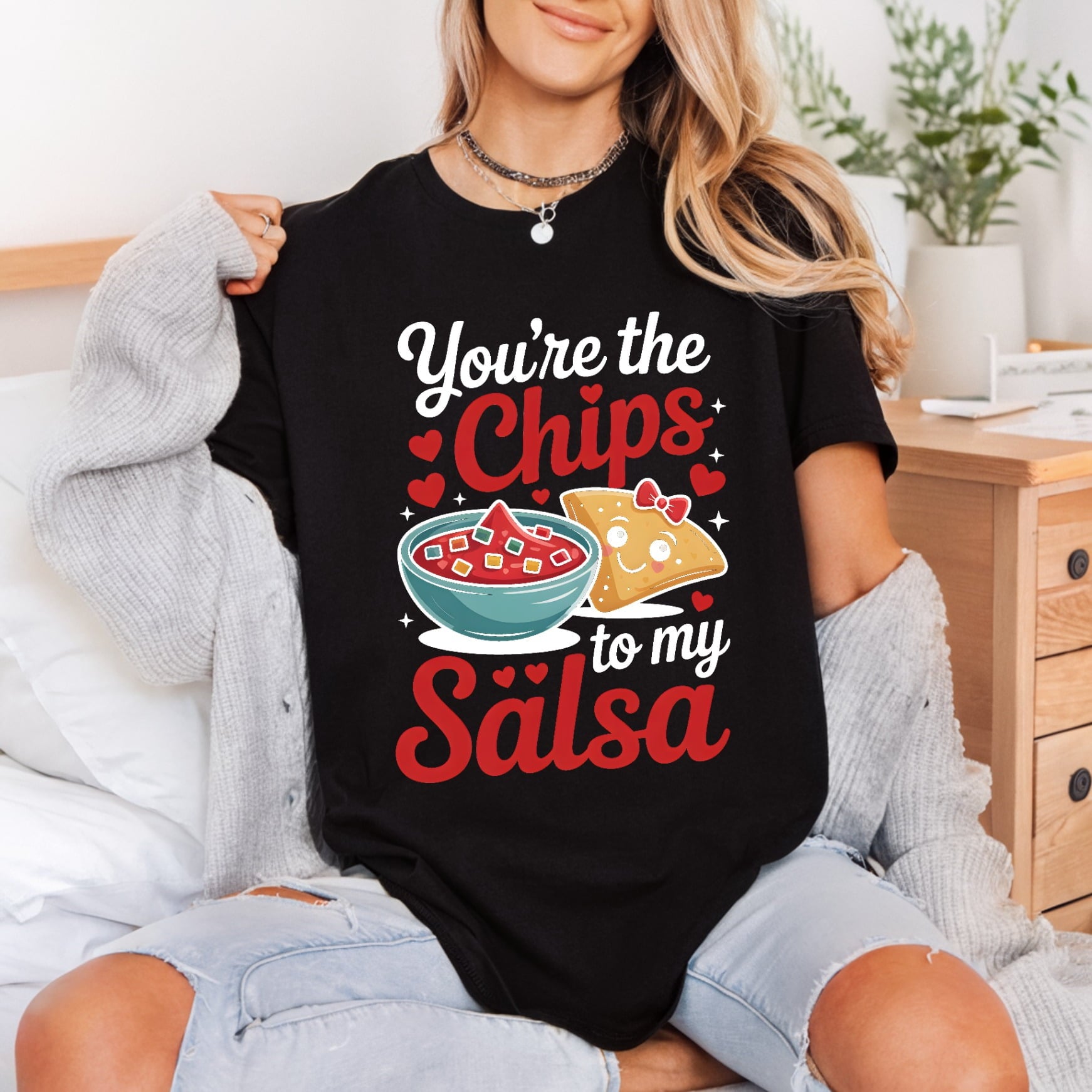 You Chips Salsa Valentine Valentine Ready to Press DTF Transfer for Dtf