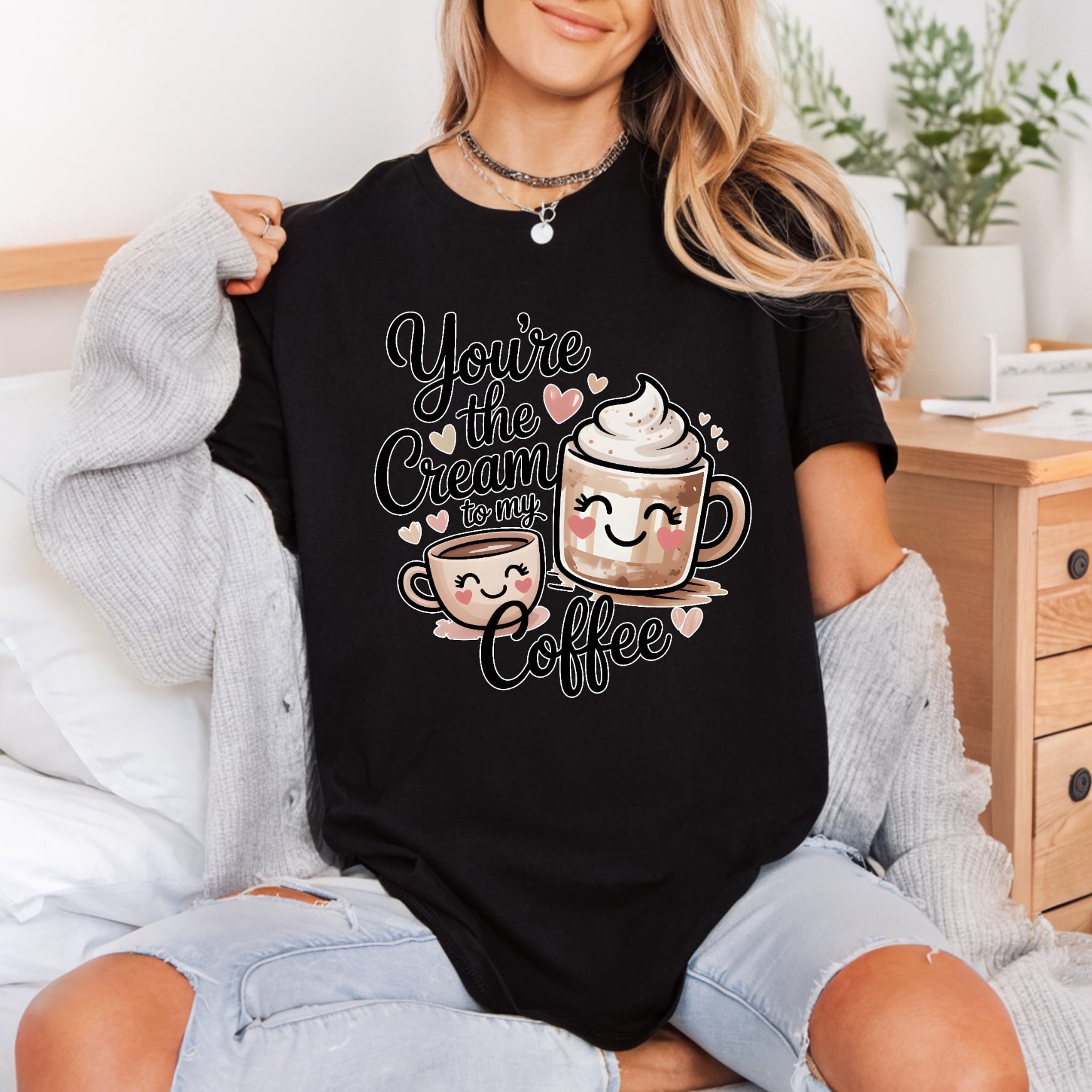 You Cream Coffee Diy Home & Cozy Vibes Collection Cute & Kawaii Collection Ready to Press DTF Transfer for Dtf