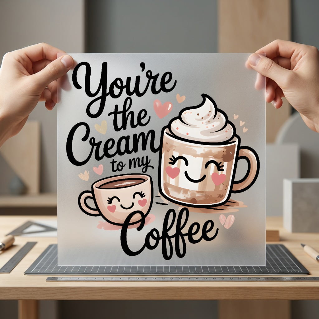 You Cream Coffee Diy Home & Cozy Vibes Collection Cute & Kawaii Collection Ready to Press DTF Transfer for Dtf