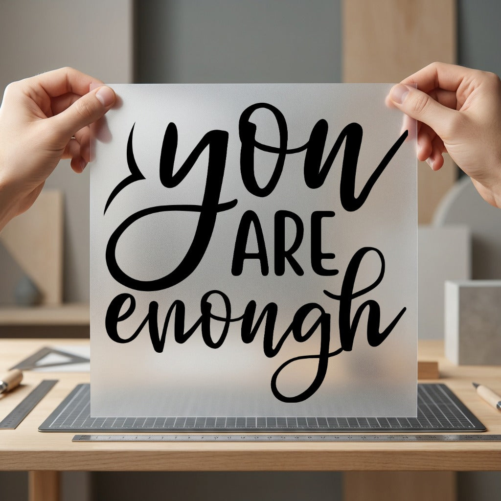 You Enough Empowering Script Aesthetic Ready to Press DTF Transfer for Dtf