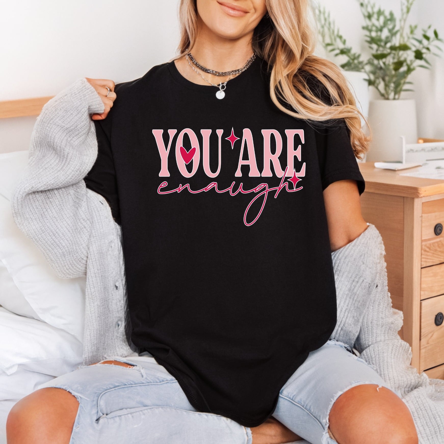 You Enough Retro Pink Retro Ready to Press DTF Transfer for Dtf
