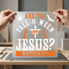 You Fall-o-queen Jesus Matthew Christian Faith Ready to Press DTF Transfer for Dtf