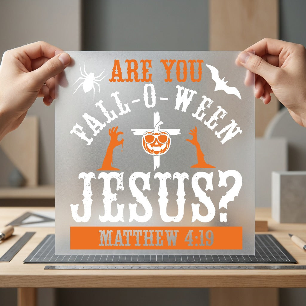 You Fall-o-queen Jesus Matthew Christian Faith Ready to Press DTF Transfer for Dtf
