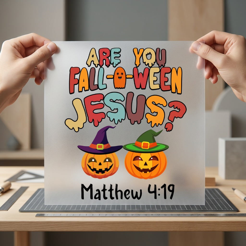 You Fall-o-ween Jesus Matthew Christian Faith Ready to Press DTF Transfer for Dtf