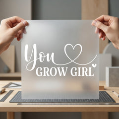 You Grow Girl Hearts Positive Vibes Collection Women Empowerment Collection Ready to Press DTF Transfer for Dtf