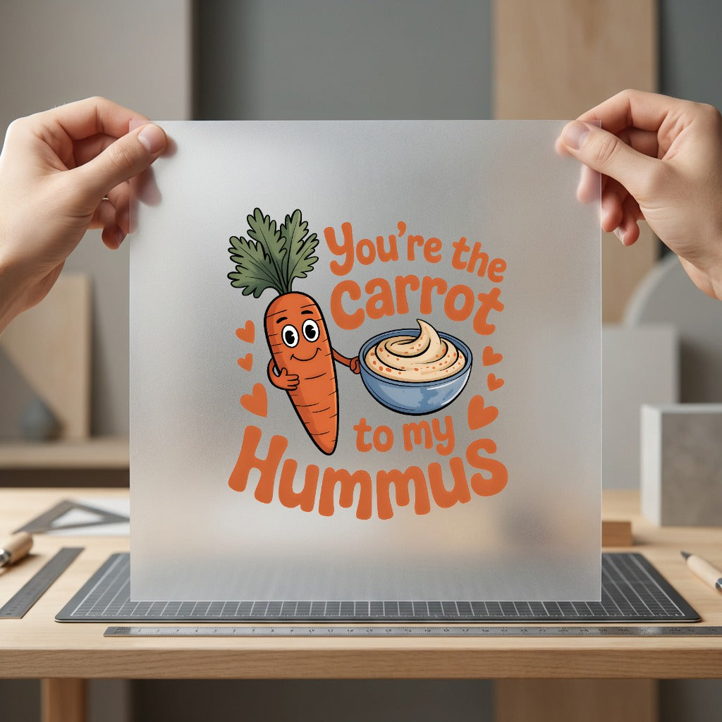 You Hummus Food Diy Valentine Funny Ready to Press DTF Transfer for Dtf