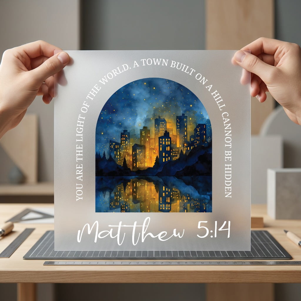 You Light World Scripture Christian Faith Ready to Press DTF Transfer for Dtf