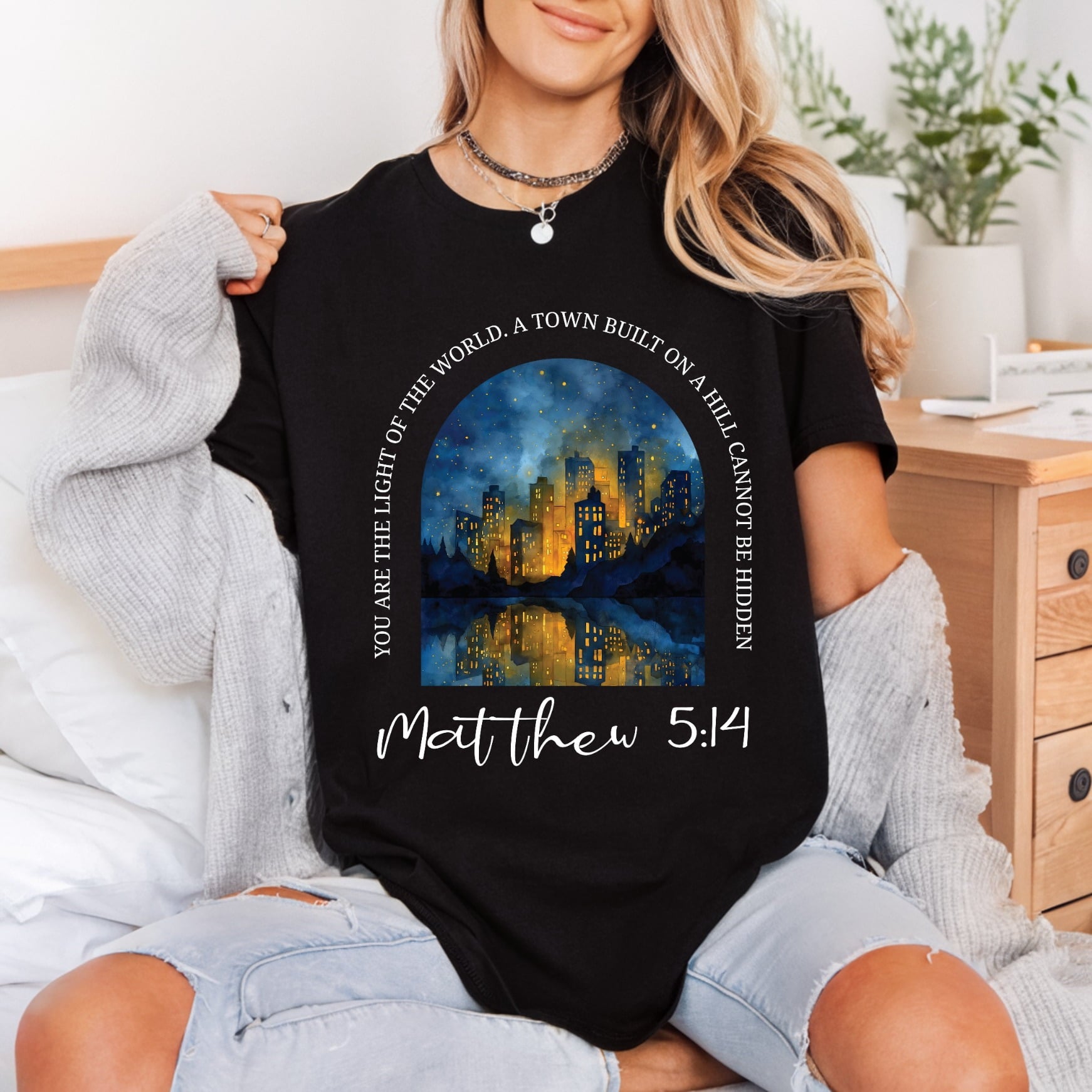 You Light World Scripture Christian Faith Ready to Press DTF Transfer for Dtf