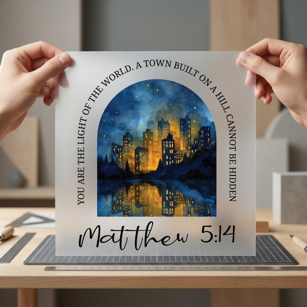 You Light World Scripture Christian Faith Ready to Press DTF Transfer for Dtf