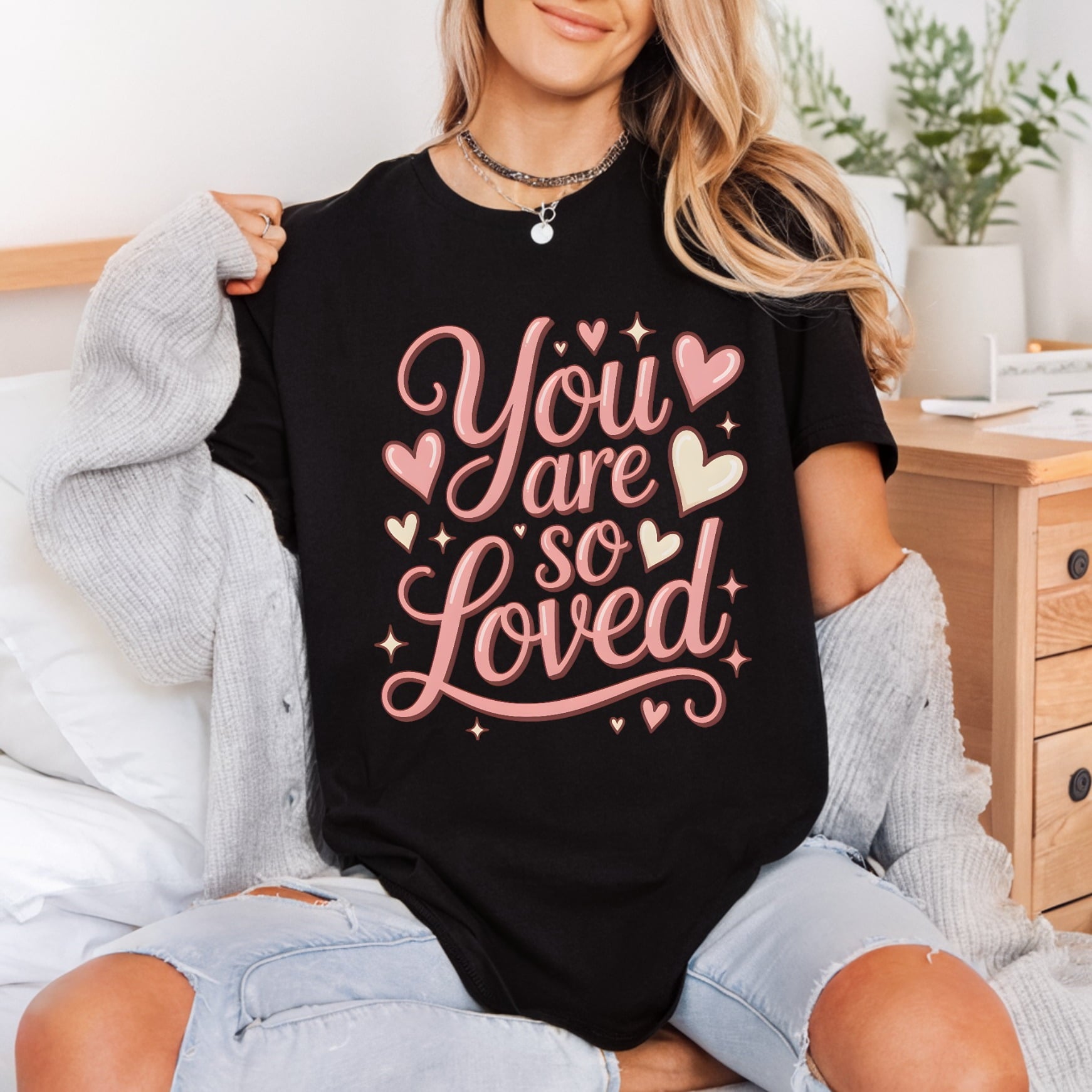 You Loved Hearts Valentine Valentine Mom Ready to Press DTF Transfer for Dtf