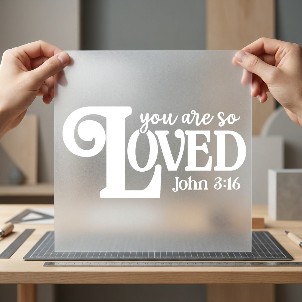 You Loved John Scriptural Christian Faith Ready to Press DTF Transfer for Dtf