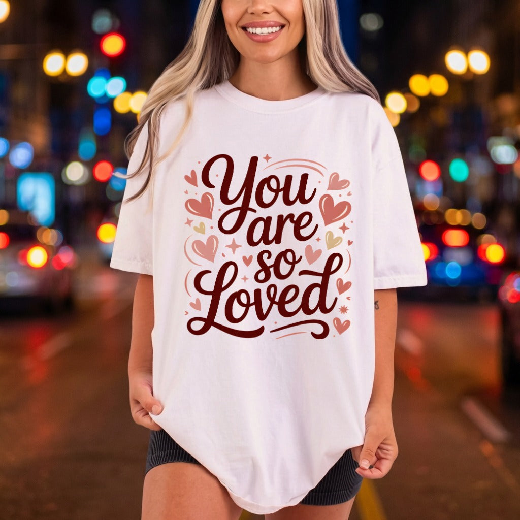 You Loved Romantic Script Valentine Aesthetic Ready to Press DTF Transfer for Dtf