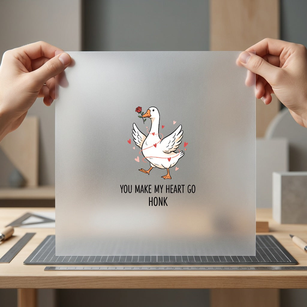 You Make Heart Honk Valentine Funny Ready to Press DTF Transfer for Dtf