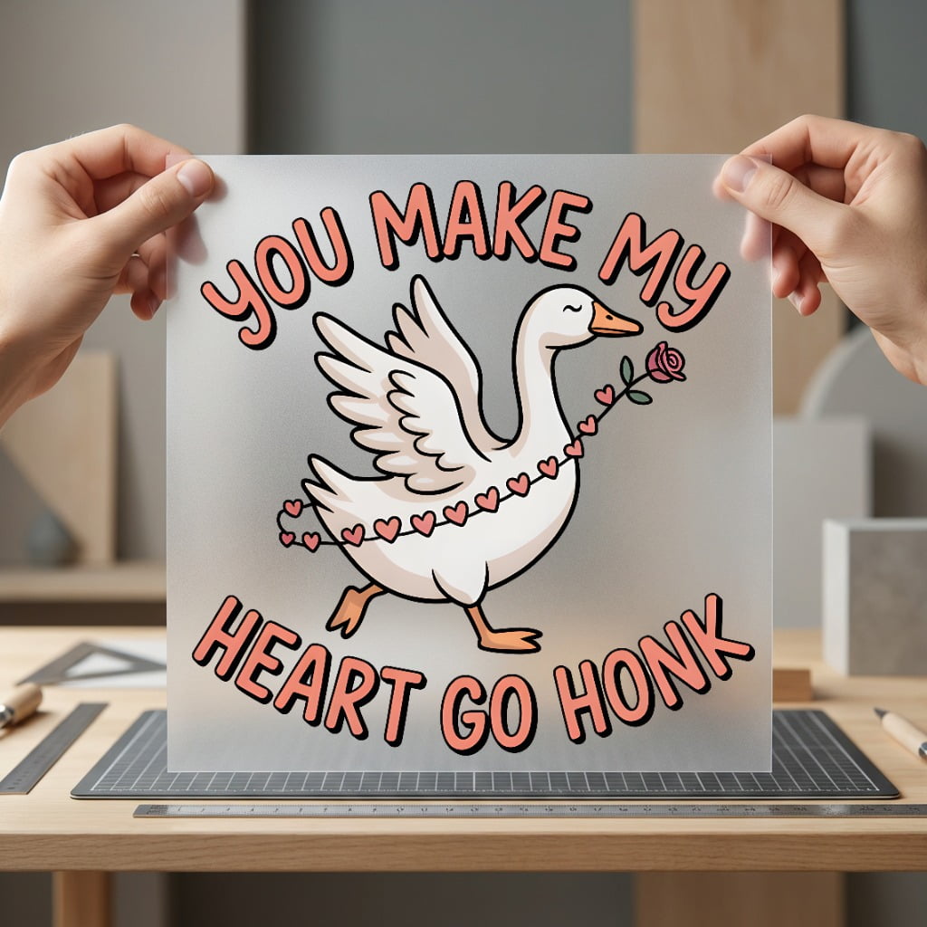 You Make Heart Honk Valentine Funny Ready to Press DTF Transfer for Dtf