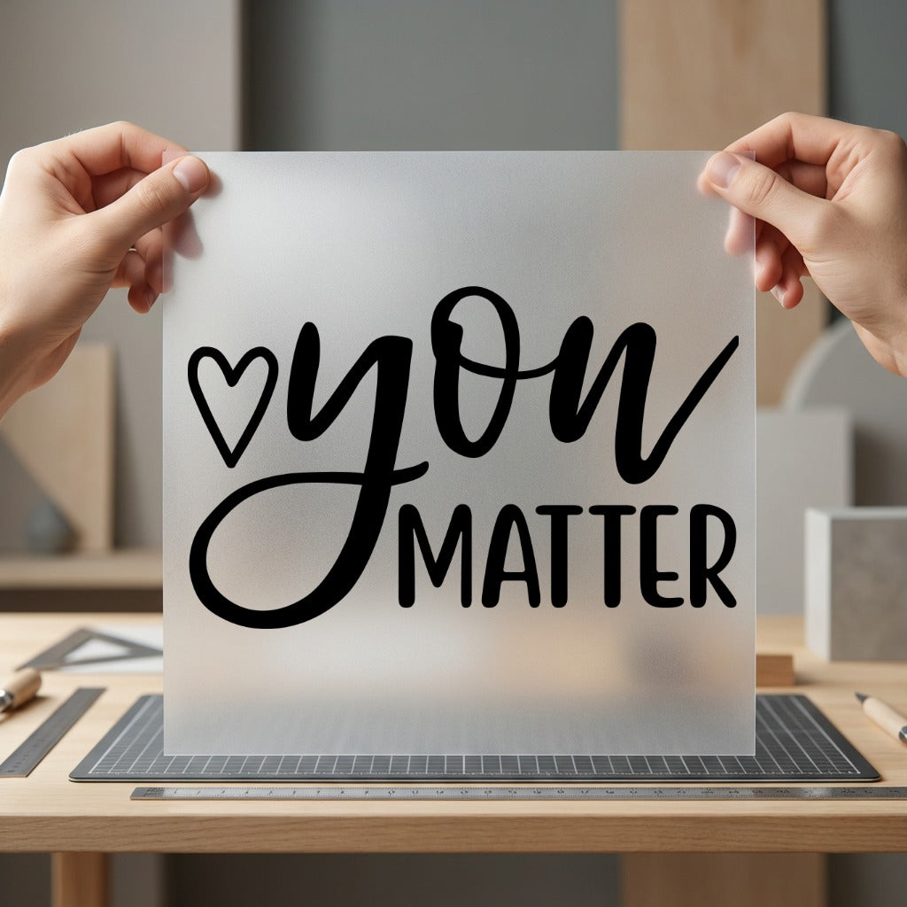You Matter Heart Motivational Aesthetic Ready to Press DTF Transfer for Dtf