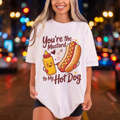 You Mustard Hot Dog Valentine Funny Ready to Press DTF Transfer for Dtf