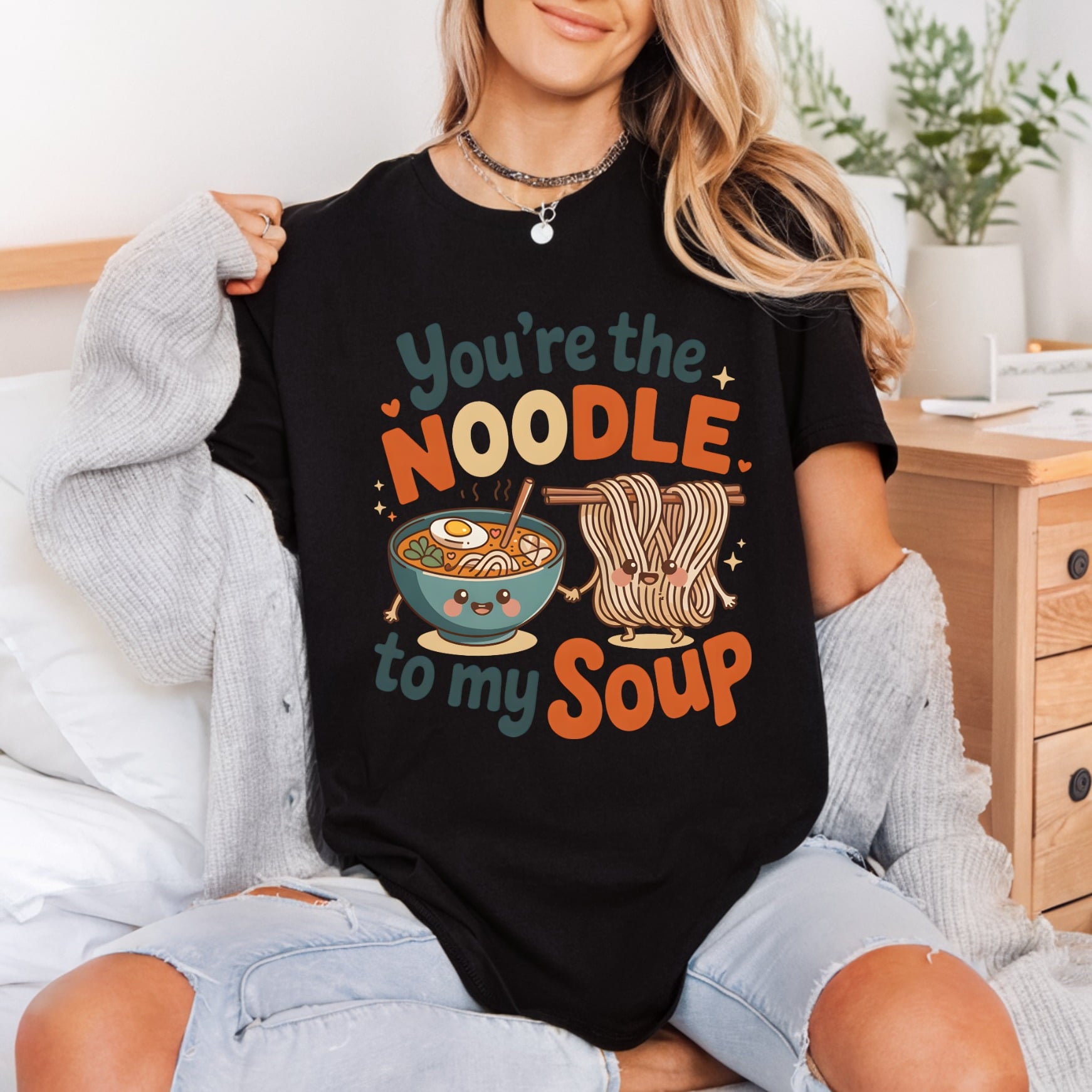 You Noodle Soup Kawaii Valentine Funny Ready to Press DTF Transfer for Dtf