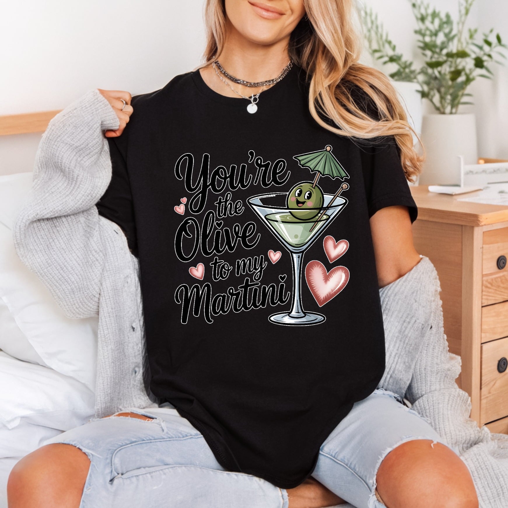 You Olive Martini Valentine Valentine Funny Ready to Press DTF Transfer for Dtf