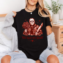 You Slay Heart Horror Halloween Valentine Ready to Press DTF Transfer for Dtf