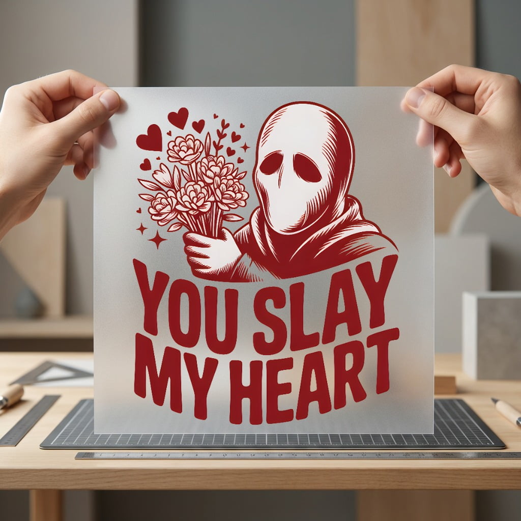 You Slay Heart Slasher Halloween Valentine Ready to Press DTF Transfer for Dtf