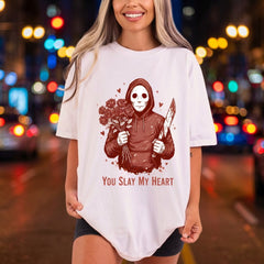 You Slay Heart Valentine Halloween Valentine Ready to Press DTF Transfer for Dtf