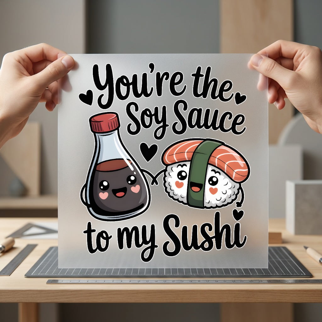 You Soy Sauce Sushi Valentine Funny Ready to Press DTF Transfer for Dtf