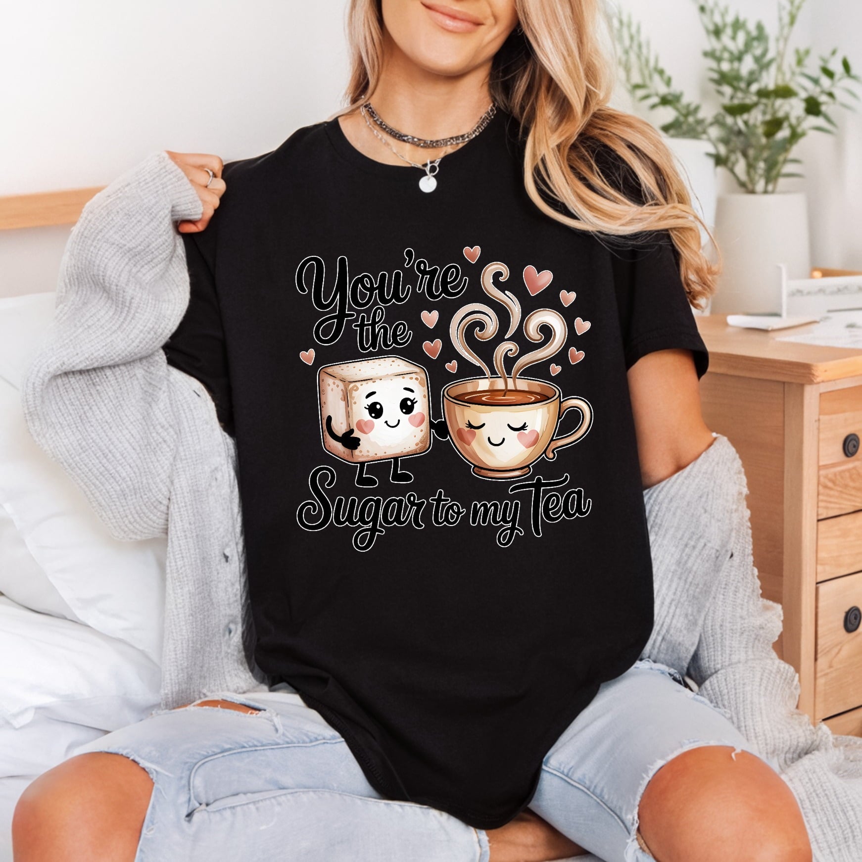 You Sugar Tea Kawaii Valentine Ready to Press DTF Transfer for Dtf