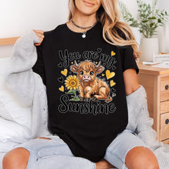 You Sunshine Highland Cow Pet Sunflower Ready to Press DTF Transfer for Dtf