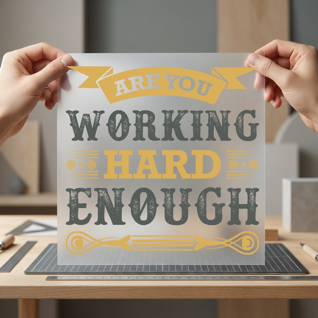 You Working Hard Enough Funny Sarcastic Ready to Press DTF Transfer for Dtf