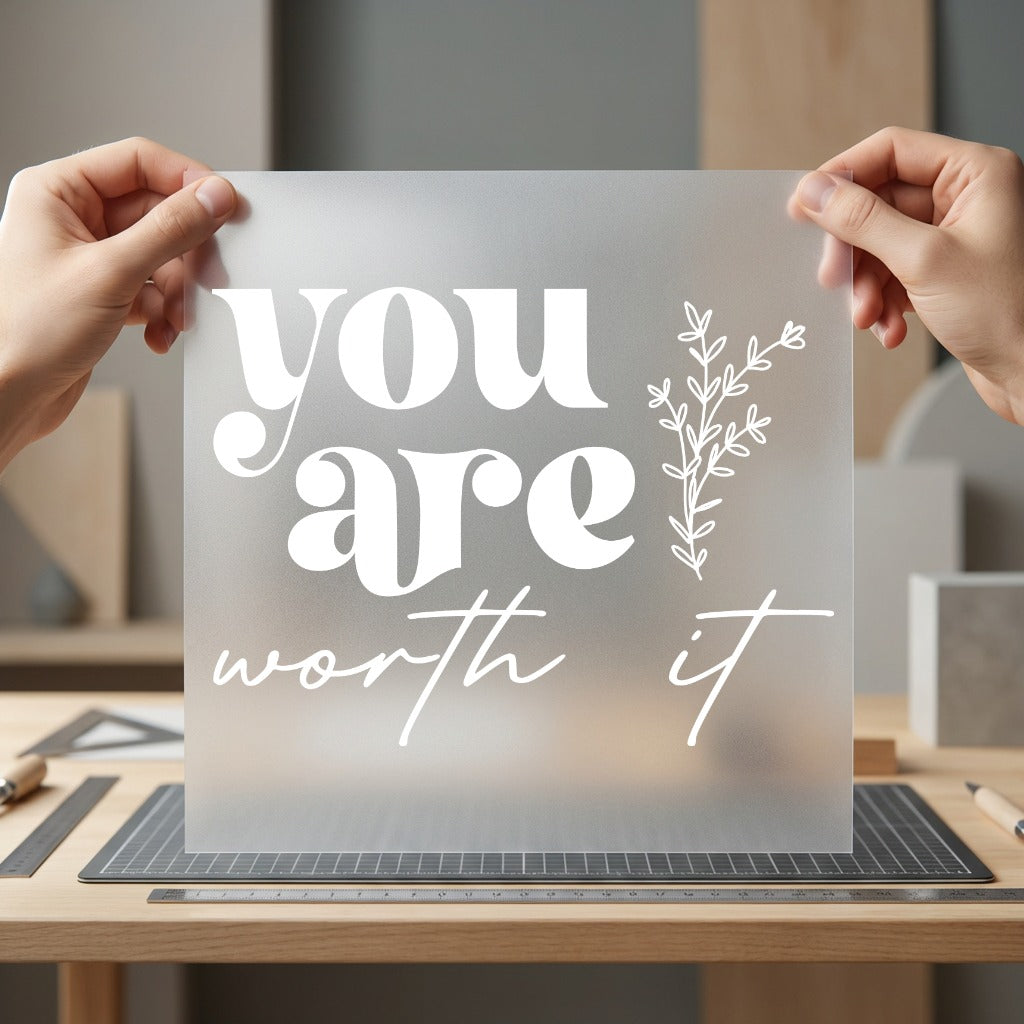 You Worth Motivational Diy Aesthetic Ready to Press DTF Transfer for Dtf