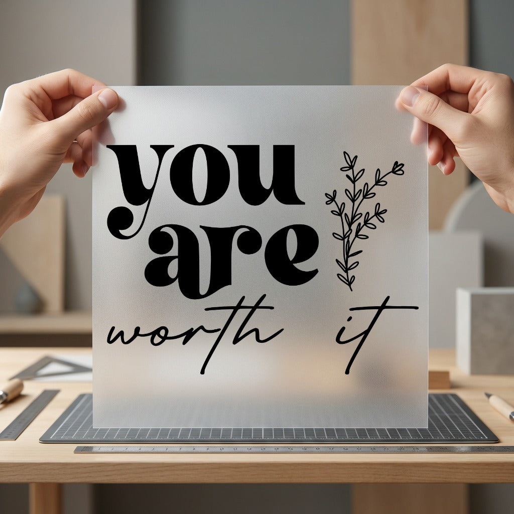 You Worth Motivational Diy Aesthetic Ready to Press DTF Transfer for Dtf