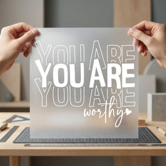 You Worthy Trendy Diy Positive Vibes Collection Affirmations Collection Ready to Press DTF Transfer for Dtf